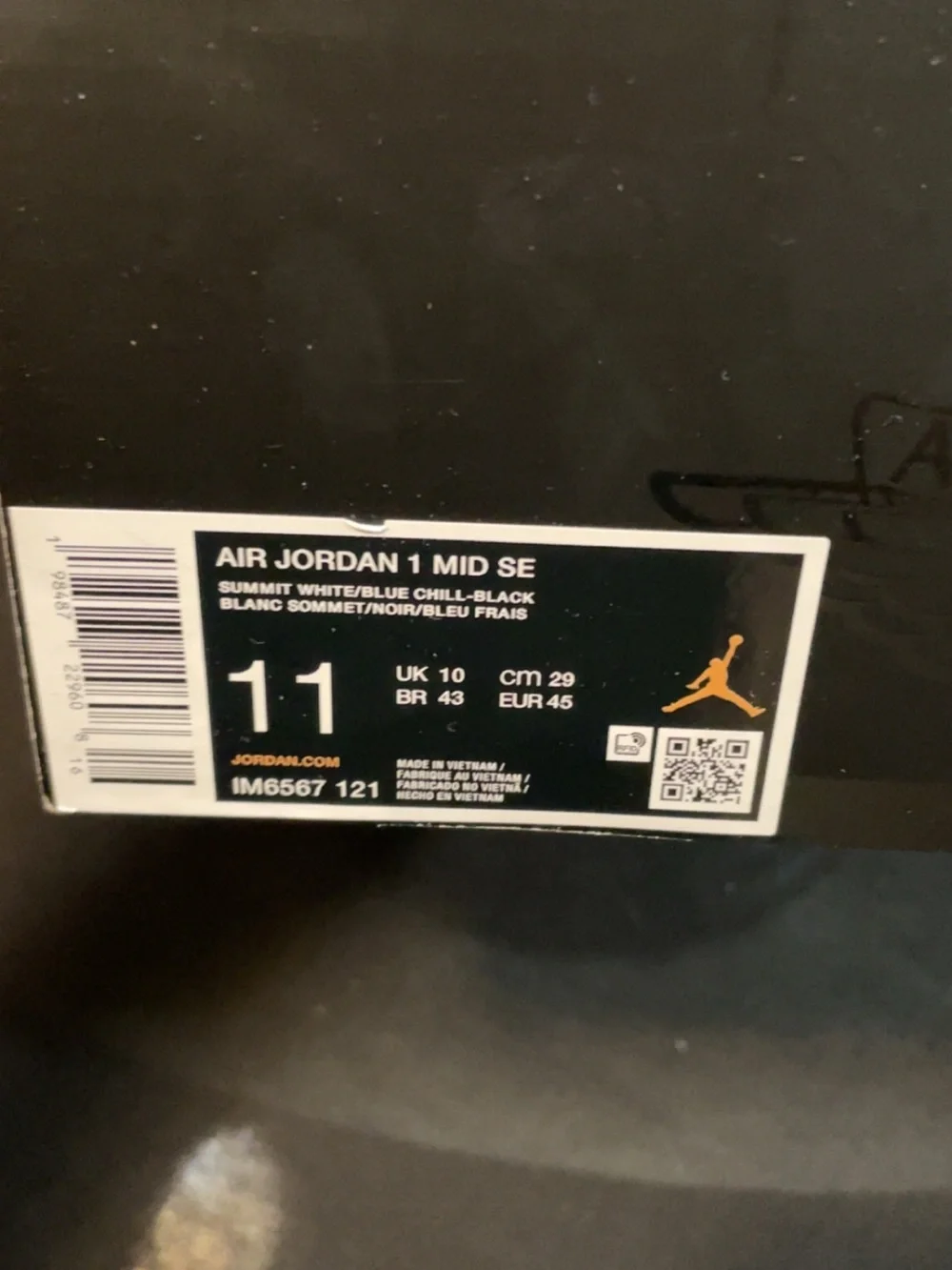 Jordan Mid Top Sneakers White Light Blue Black